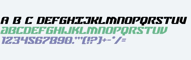 Federal Blue Expanded Italic