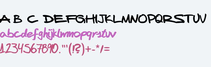 FAFERS True Type Handwriting Font