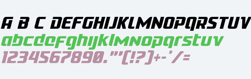 Cobalt Alien Condensed Italic