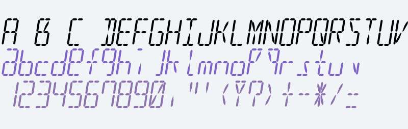 LED 16 Segment 2 Italic