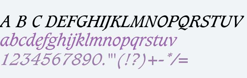 Caxton LT Book Italic