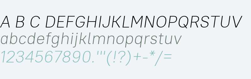 Retni Sans Light Italic