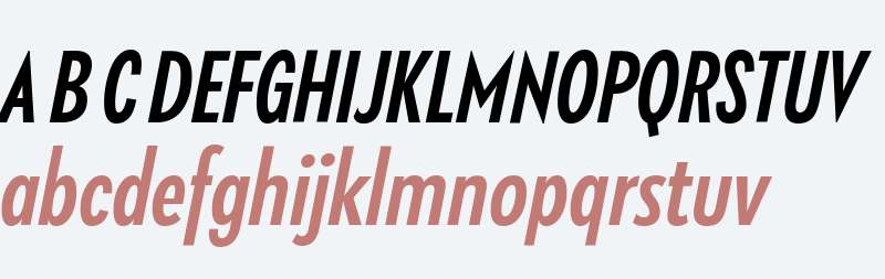 Galatea Medium Condensed Italic