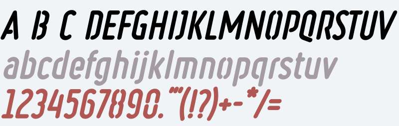Ruler Stencil Heavy Italic