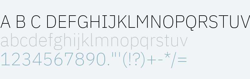 IBM Plex Sans ExtraLight