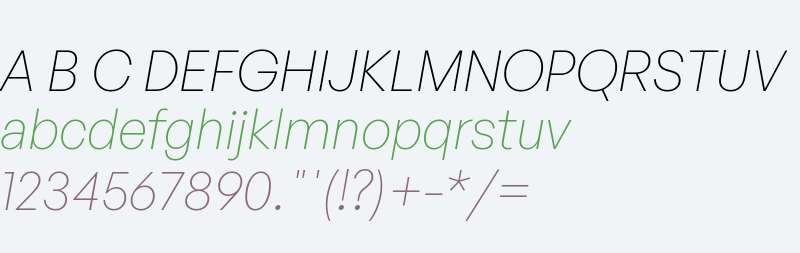 General Sans Extralight Italic