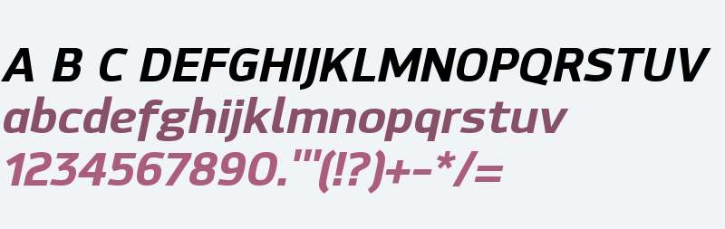 Hackman W00 ExtraBold Italic