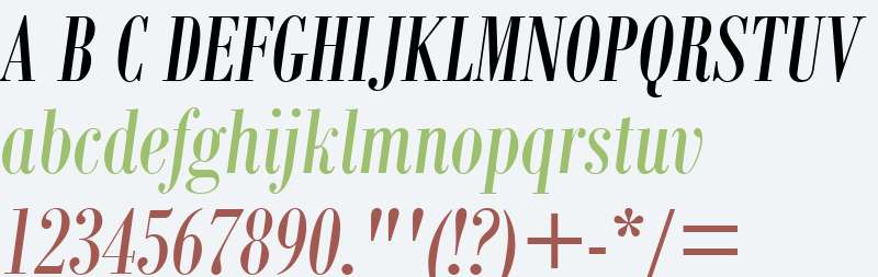 Bodoni MT Condensed Italic