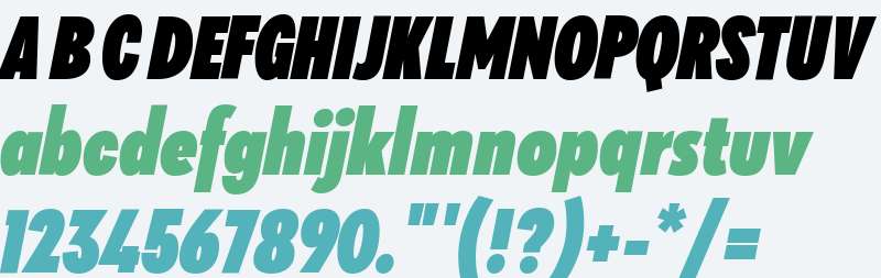 Galatea Black Condensed Italic