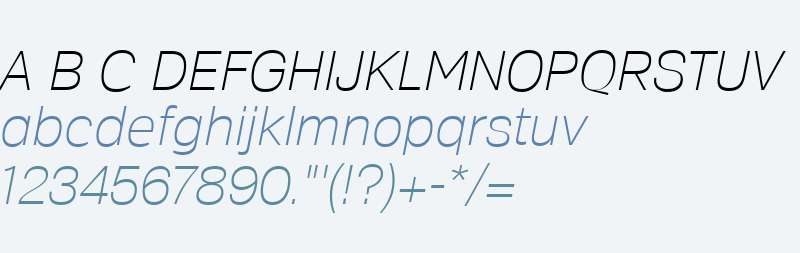 Crique Grotesk Thin Italic