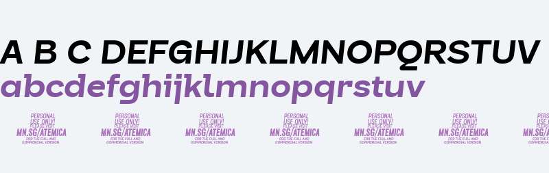 Atemica Sans PERSONAL USE