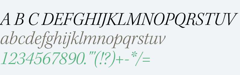 Kepler Std Light Italic Subhead