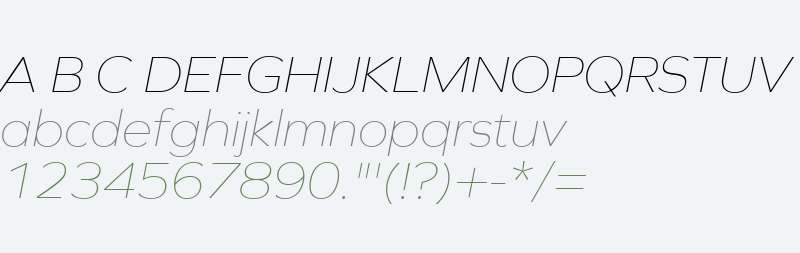 Graphie W03 Thin Italic