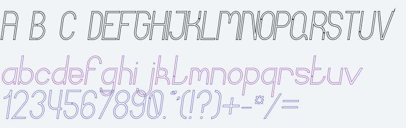 Curvada Outline Italic