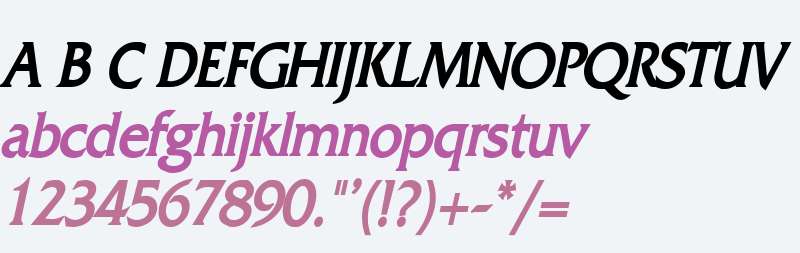 Franco Condensed Bold Italic