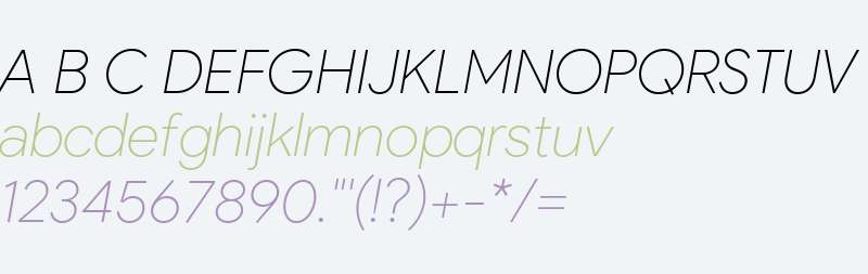 Product Sans Thin Italic