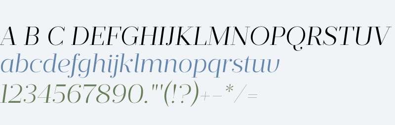 Prumo Display W00 Light Italic