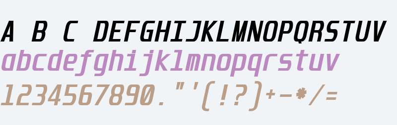 Unispace Bold Italic