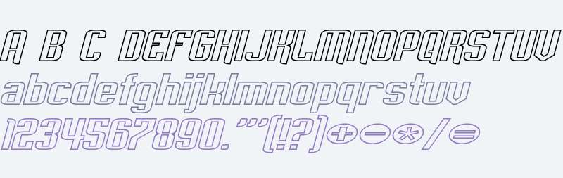 Empanada Extended Outline Italic