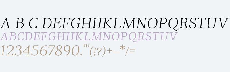Ninfa Serif W01SC Light Italic