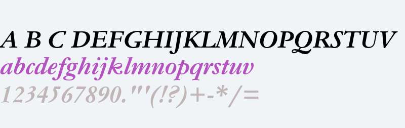 Garamond MT Std Bold Italic