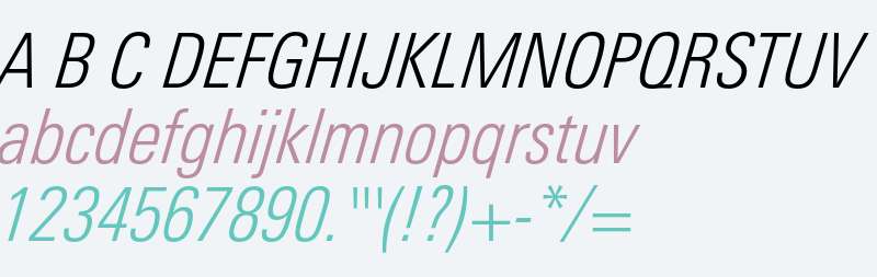 LinotypeUnivers-CondLightItalic