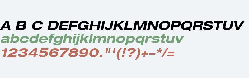 Helvetica LT 73 Bold Extended Oblique