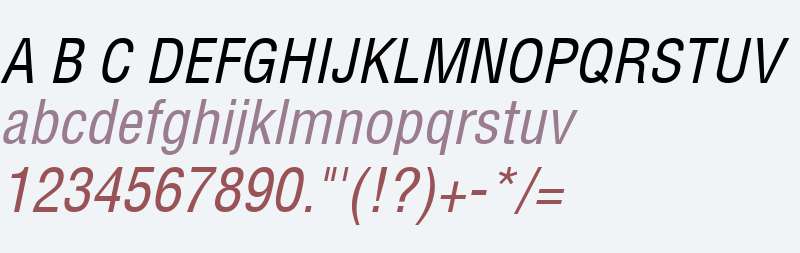 Context Condensed SSi Condensed Italic
