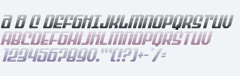 Wave Warrior Gradient Italic