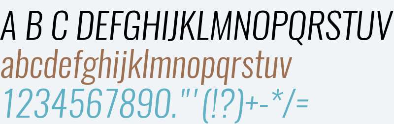 Oswald LightItalic