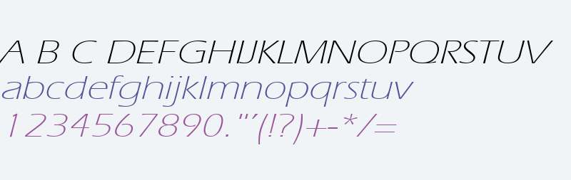 Eric Lite Extended Italic