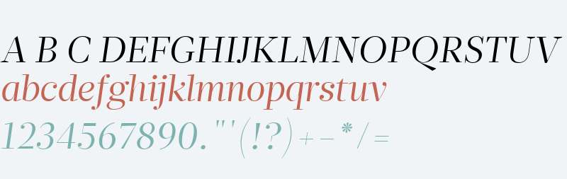 Glosa Display W01 Roman Italic