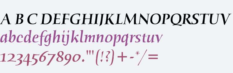 Humana Serif ITC Medium Italic