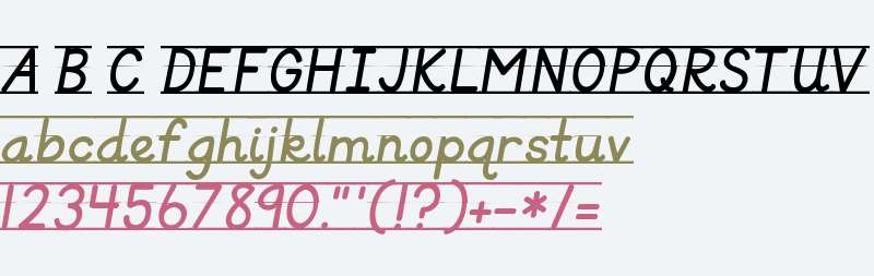 KG Primary Italics Lined W00 Rg