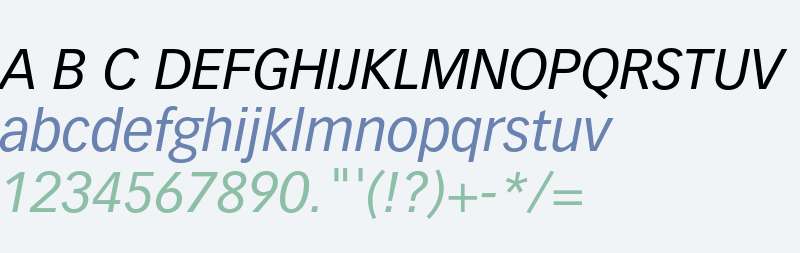Vectora LT Std 56 Italic