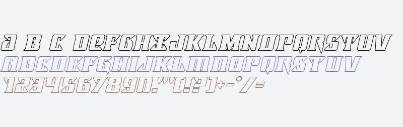 Lifeforce Outline Italic