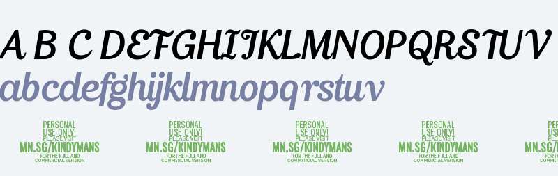 Kindymans Script PERSONAL USE