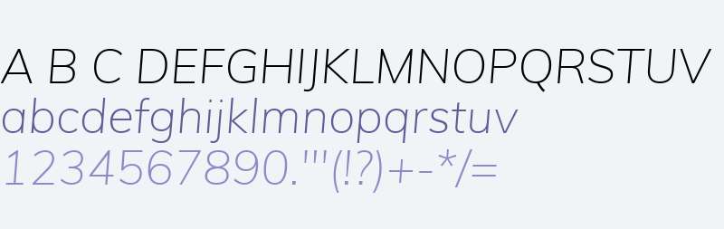 Mulinito ExtraLight Italic