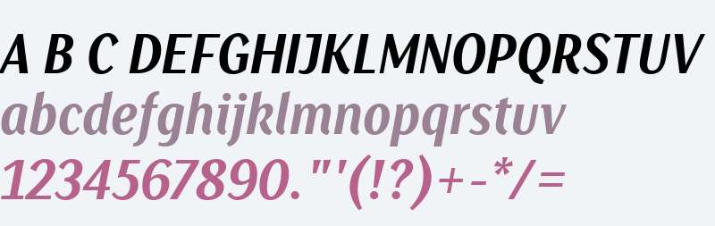 Saya SmSans FY W01 Bold Italic