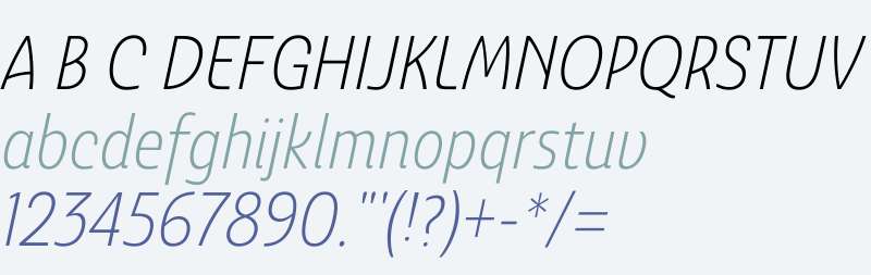Ashemore W01 Cond Light Italic