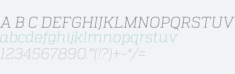 Quadon W00 ThinItalic