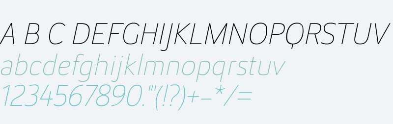 Helia Core W01 Thin Italic