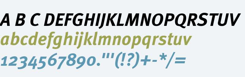 Meta W07 Bold Italic
