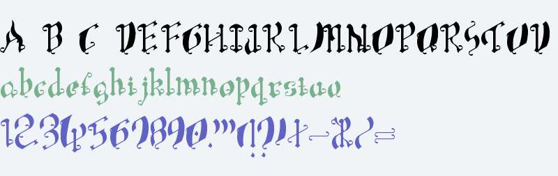 LeaningSimpleGothicFont