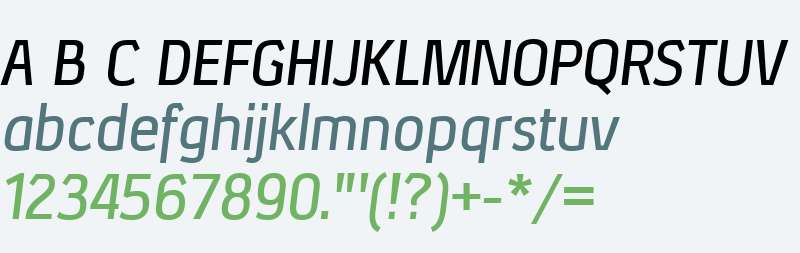 Xenu W00 Semibold Italic