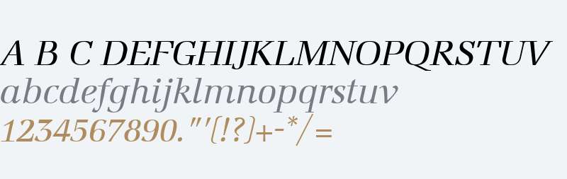 Marconi W01 Book Italic