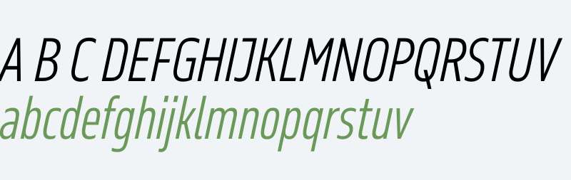 November Compressed LCG Light Italic