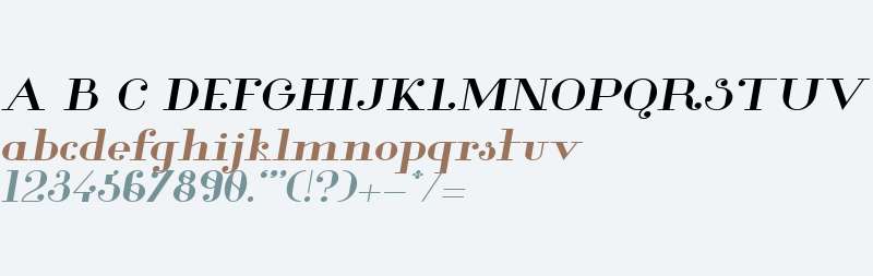 Glamor Bold Extended Italic