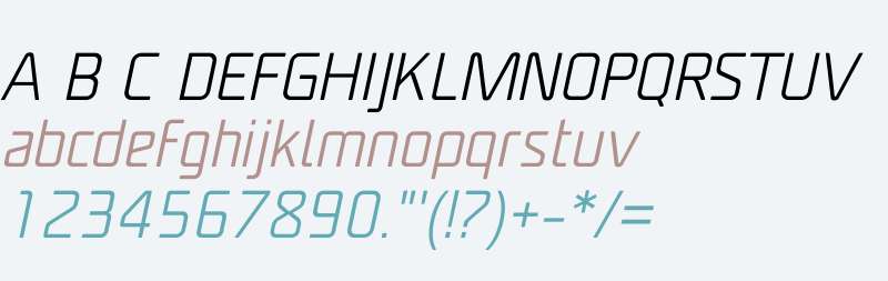 Unicod Sans W01 Light Italic