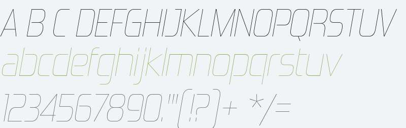 Zrnic W05 UltraLight Italic